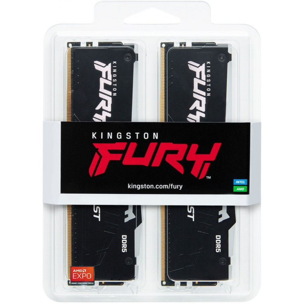 Модуль памяти DDR5 2x8GB/5200 Kingston Fury Beast RGB Black (KF552C40BBAK2-16)