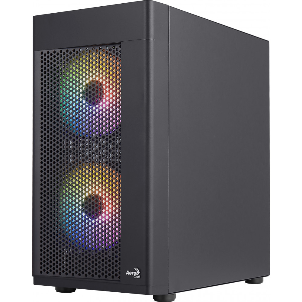 Корпус AeroCool Hexform-G-BK-v2 (ACCX-PV38002.11) Black + БП VX Plus 500 500W