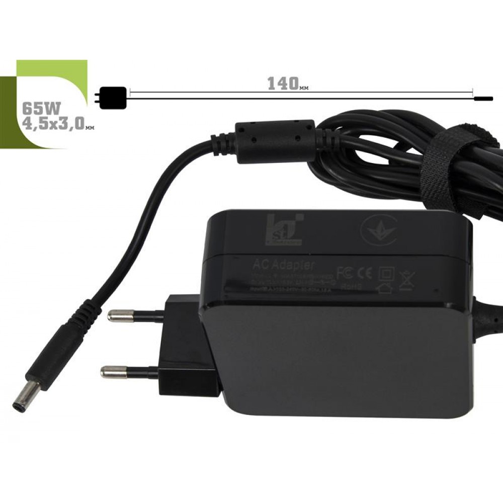 Блок живлення 1StCharger для ноутбука Dell 19.5V 65W 3.34A 4.5х3.0мм Wall Mount (WM1ST19.5V65W4530D)