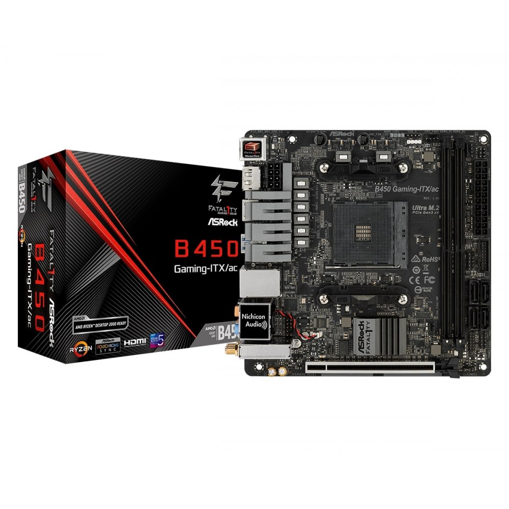 Материнская плата ASRock B450 Gaming-ITX/AC Socket AM4