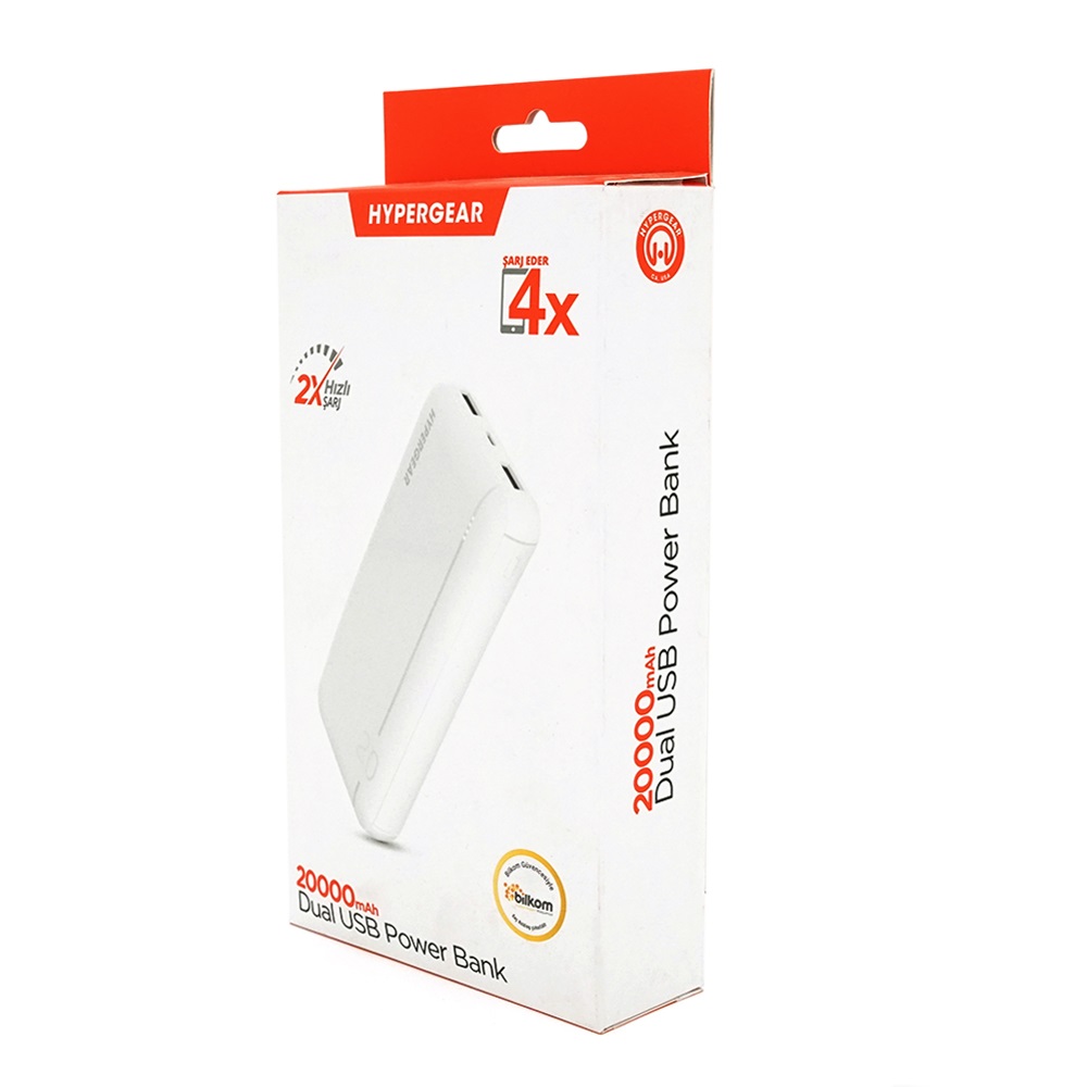 Power Bank Hypergear 20000mAh Fast Charge White (Hypergear-15460/29509)