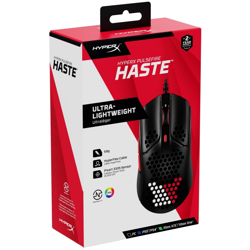 Мышь HyperX Pulsefire Haste Black/Red (4P5E3AA)