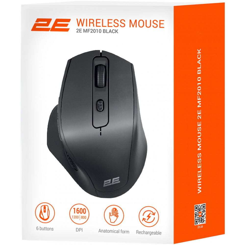 Мышь беспроводная 2E MF2010 WL Black (2E-MF2010WB)