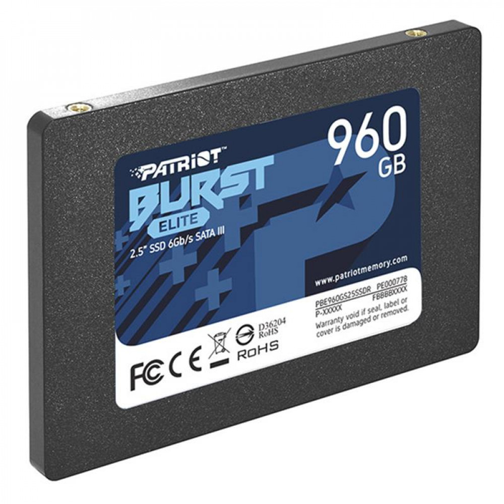 Накопитель SSD 960GB Patriot Burst Elite 2.5" SATAIII TLC (PBE960GS25SSDR)