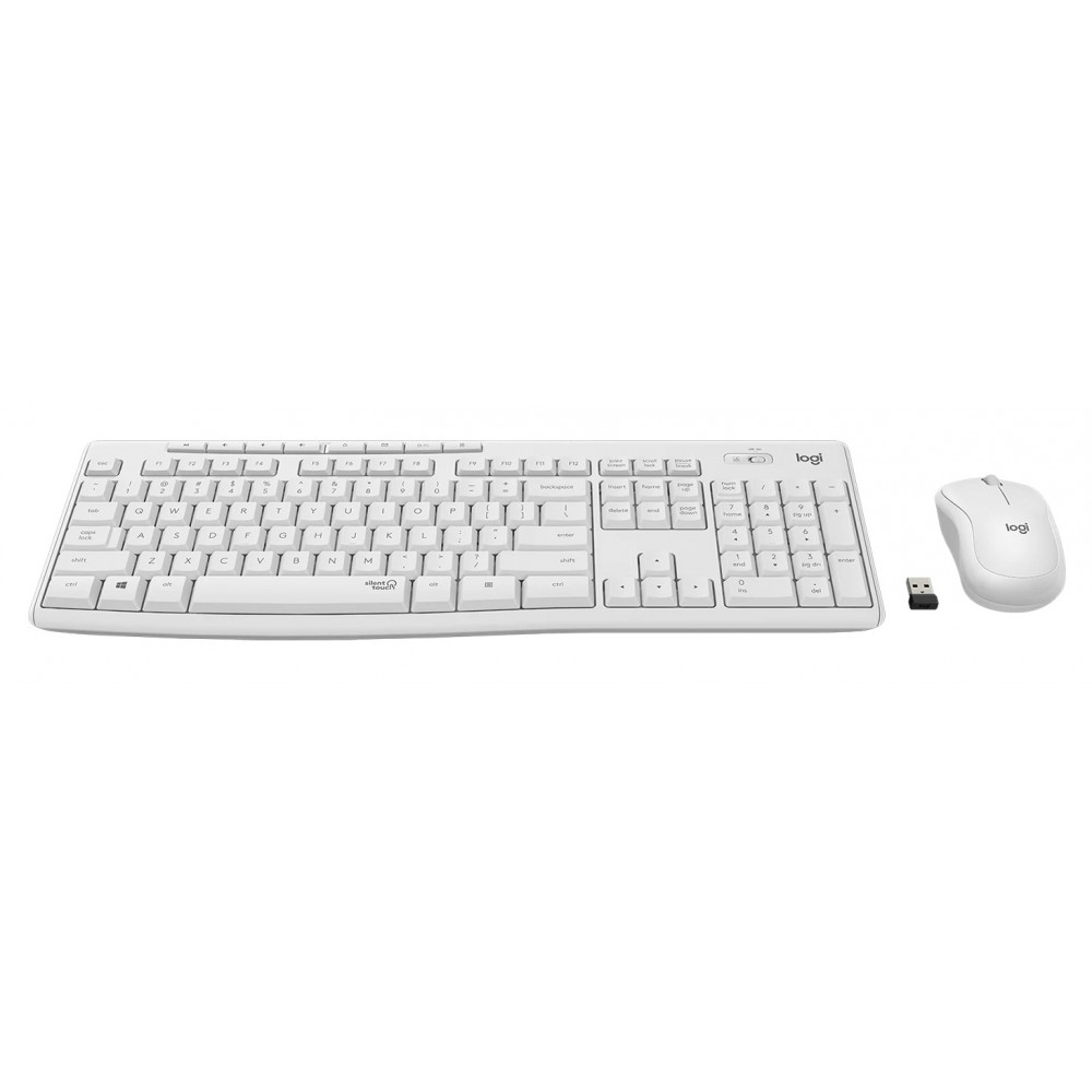 Комплект (клавiатура, миша) бездротовий Logitech MK295 Combo White USB (920-009824)