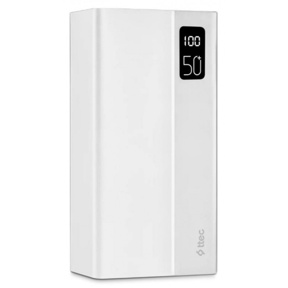 Універсальна мобільна батарея Ttec 50000mAh ReCharger Mega LCD White (2BB197B)