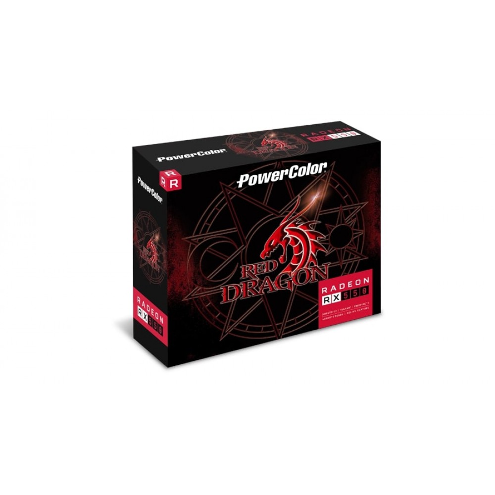 Відеокарта AMD Radeon RX 550 4GB GDDR5 Red Dragon OC V2 PowerColor (AXRX 550 4GBD5-DHV2/OC)