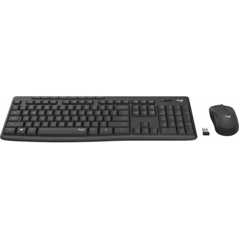 Комплект (клавiатура, миша) бездротовий Logitech MK295 Combo Black USB (920-009800)