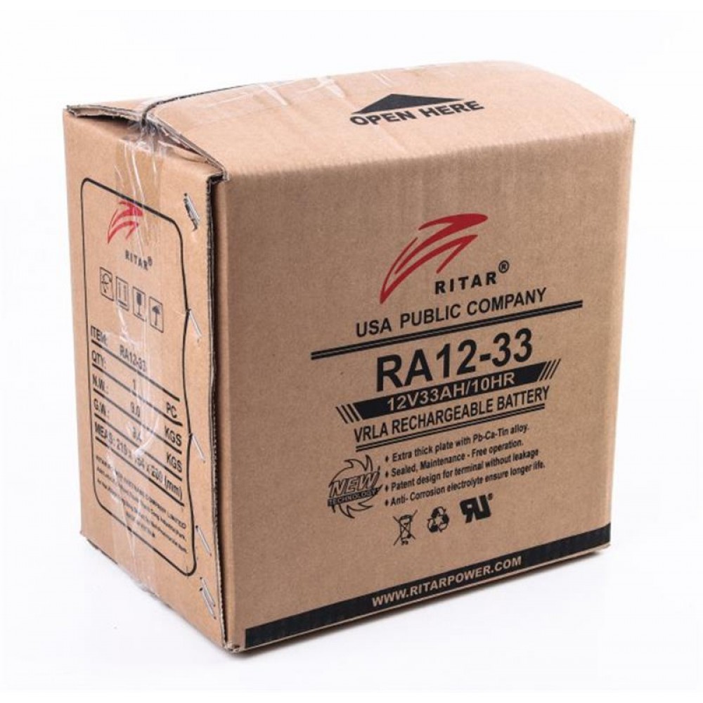 Акумуляторна батарея Ritar 12V 33.0AH (RA12-33) AGM