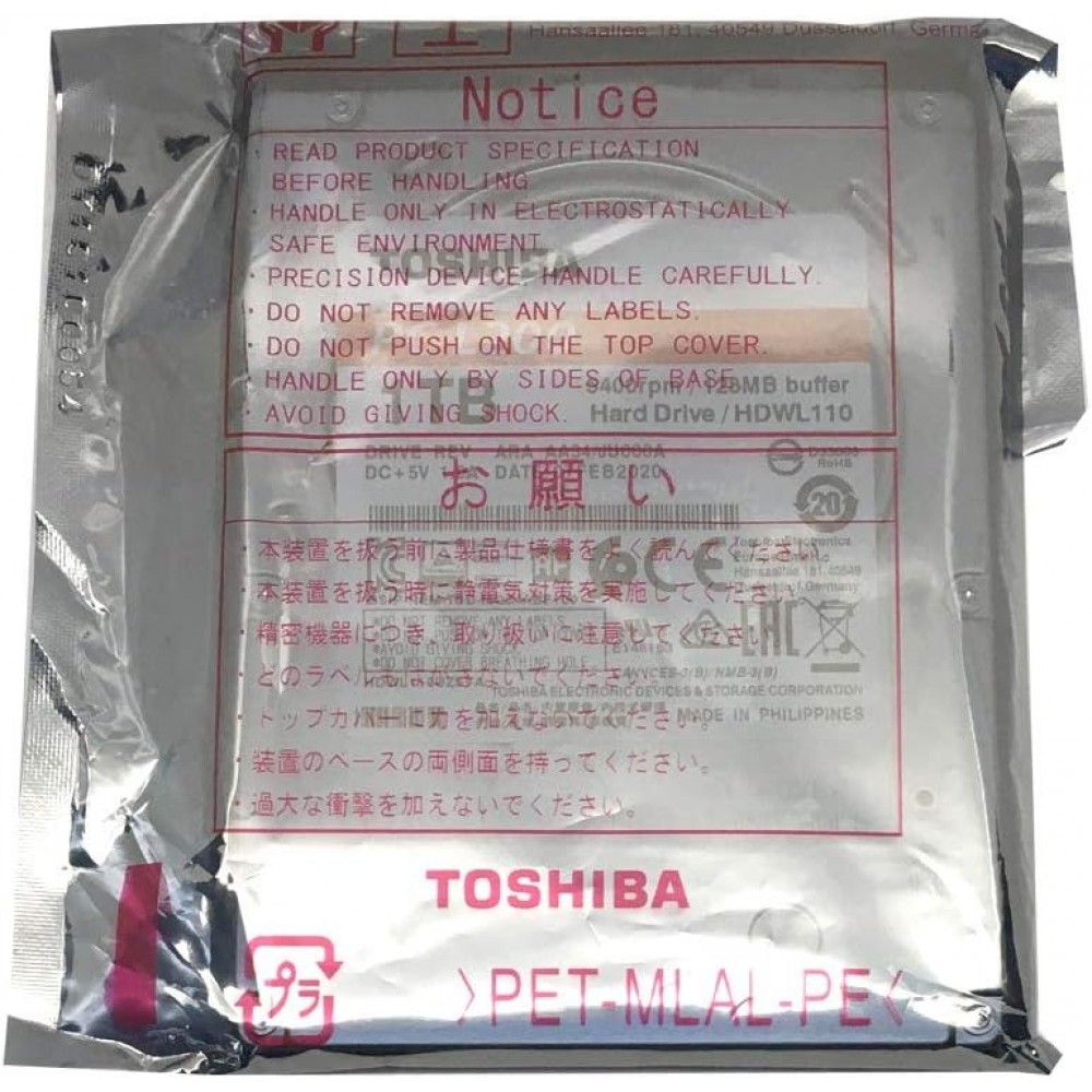 Накопичувач HDD 2.5" SATA 1.0TB Toshiba L200 5400rpm 128MB (HDWL110)_Refurbished