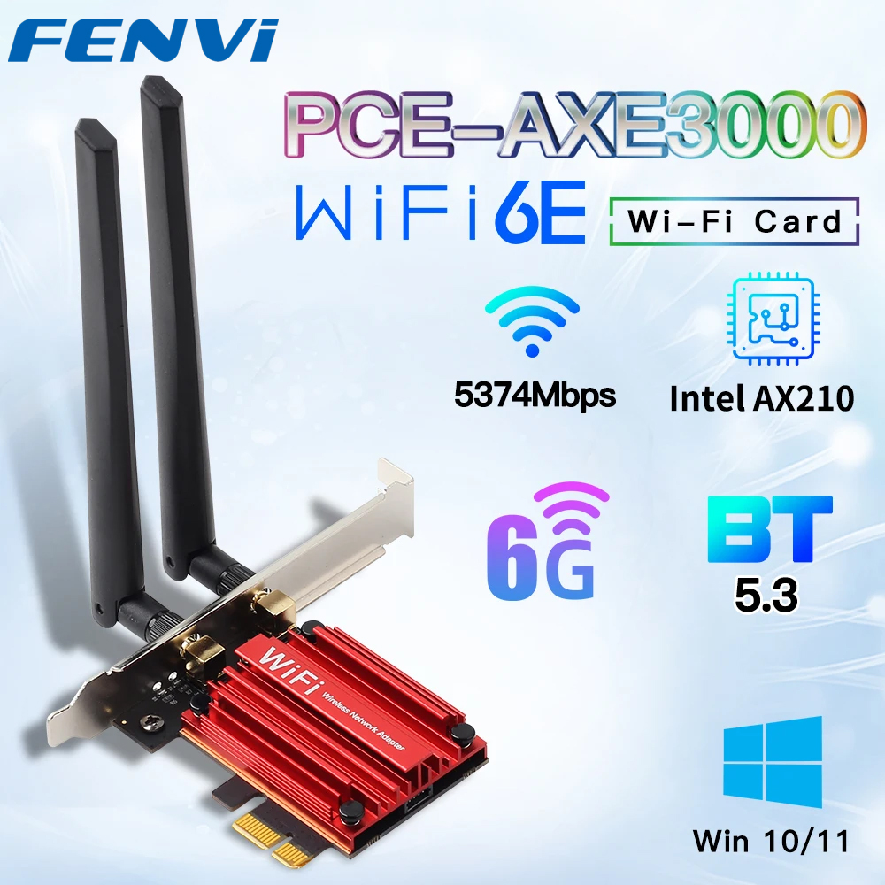 Беспроводной адаптер Fenvi PCE-AXE3000 (Intel AX210)