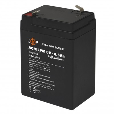 Аккумуляторная батарея LogicPower LPM 6V 4.5AH (LPM 6 – 4.5 AH) AGM