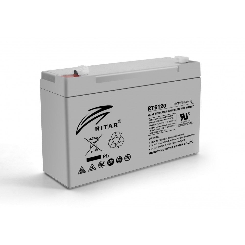 Аккумуляторная батарея Ritar 6V 12AH Gray Case (RT6120A/02969) AGM