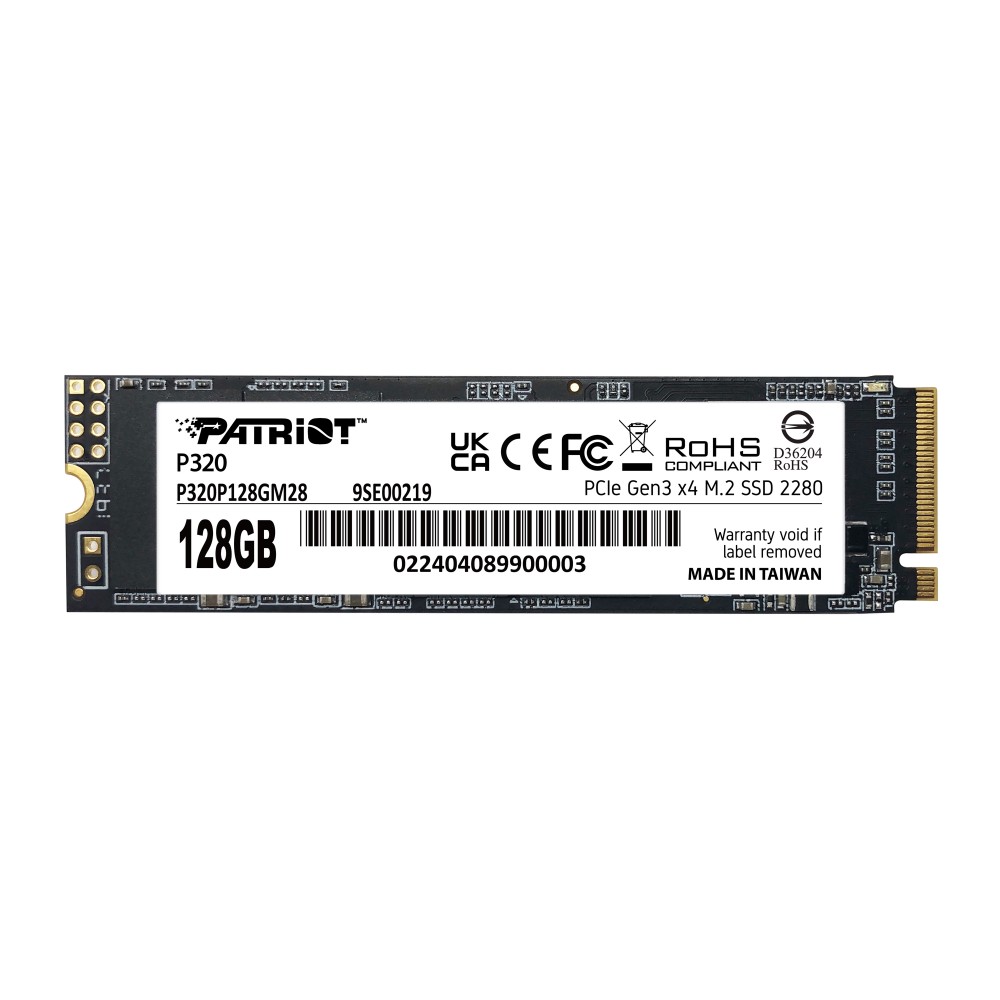 Накопичувач SSD 128GB Patriot P320 M.2 2280 PCIe 3.0 x4 NVMe TLC (P320P128GM28)