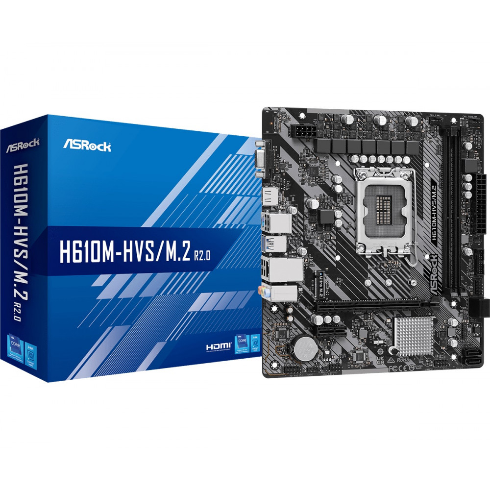 Материнская плата ASRock H610M-HVS/M.2 R2.0 Socket 1700