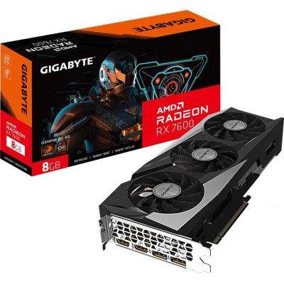 Видеокарта AMD Radeon RX 7600 8GB GDDR6 Gaming OC 8G Gigabyte (GV-R76GAMING OC-8GD)