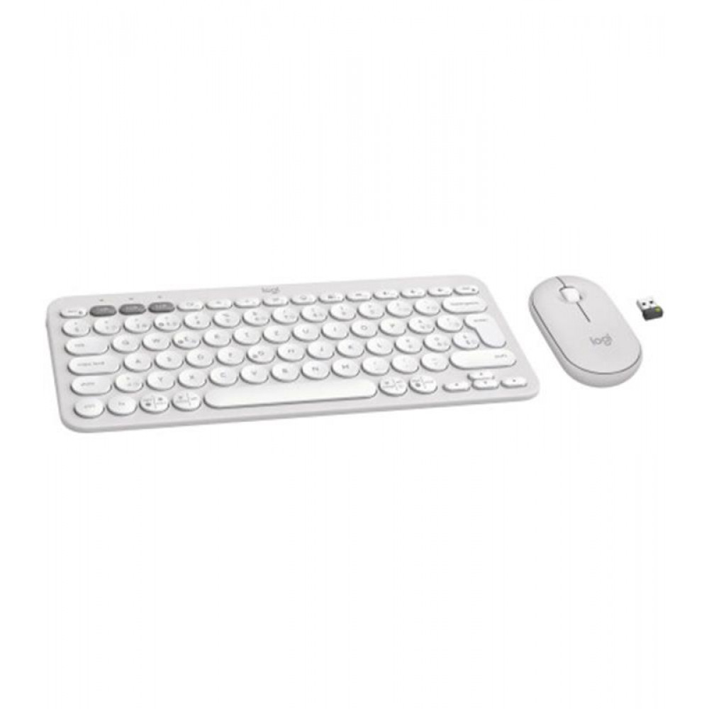 Комплект (клавіатура, миша) бездротовий Logitech Pebble 2 Combo White (920-012240)