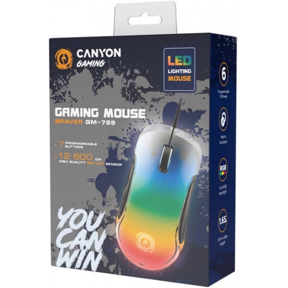 Мышь Canyon Braver GM-728 USB Black (CND-SGM728)