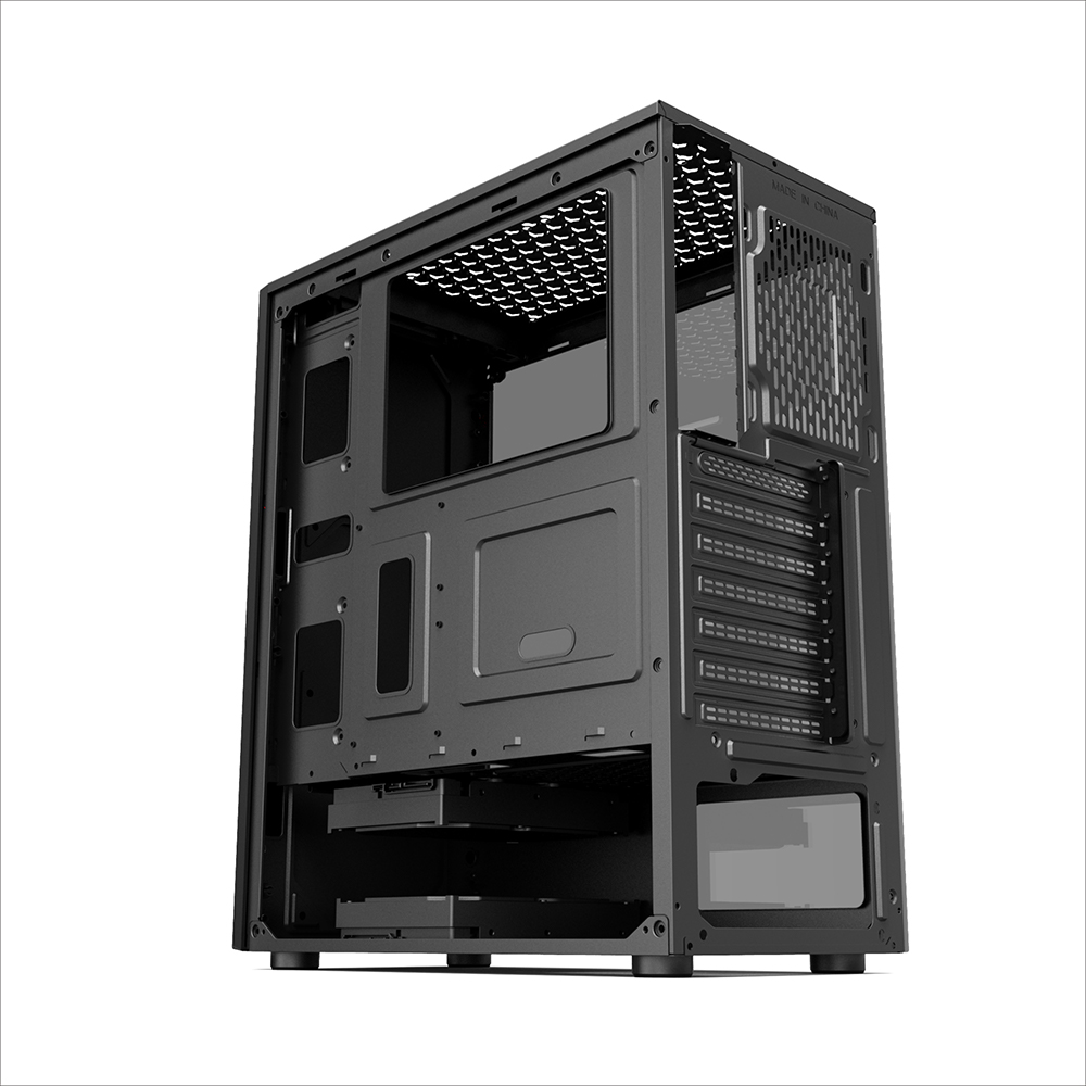 Корпус 1stPlayer RB-4-1G6-BK Black без БП