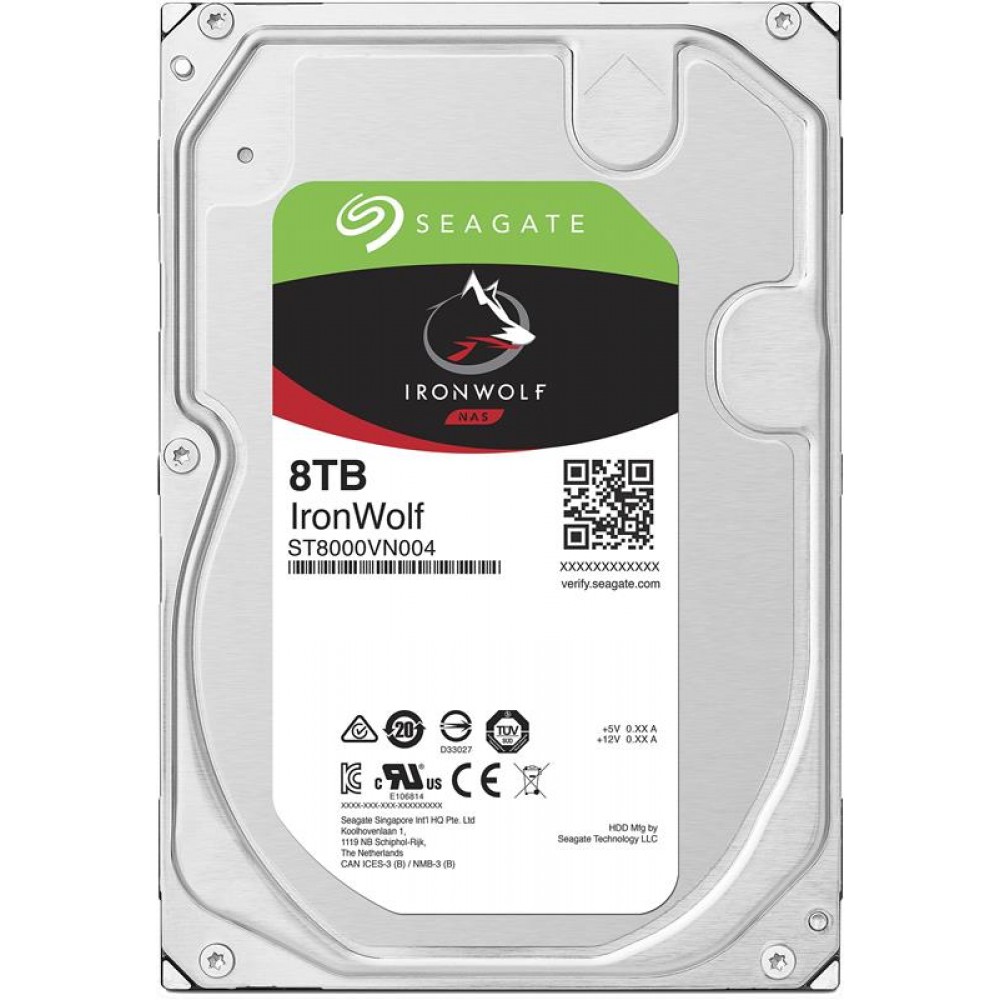 Накопичувач HDD SATA 8.0TB Seagate IronWolf NAS 7200rpm 256MB (ST8000VN004)