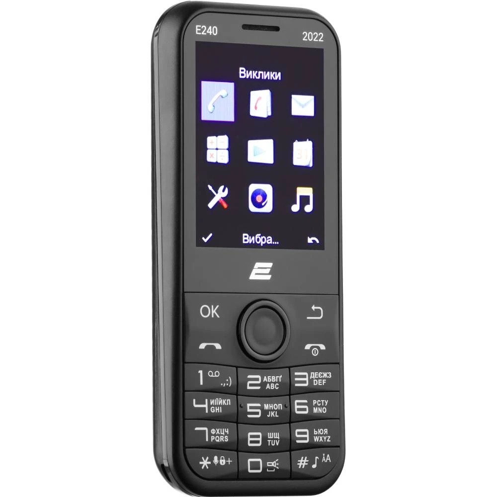 Мобiльний телефон 2E E240 2022 Dual Sim Black (688130245159)