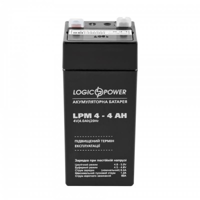 Акумуляторна батарея LogicPower LPM 4V 4AH (LPM 4 - 4 AH) AGM