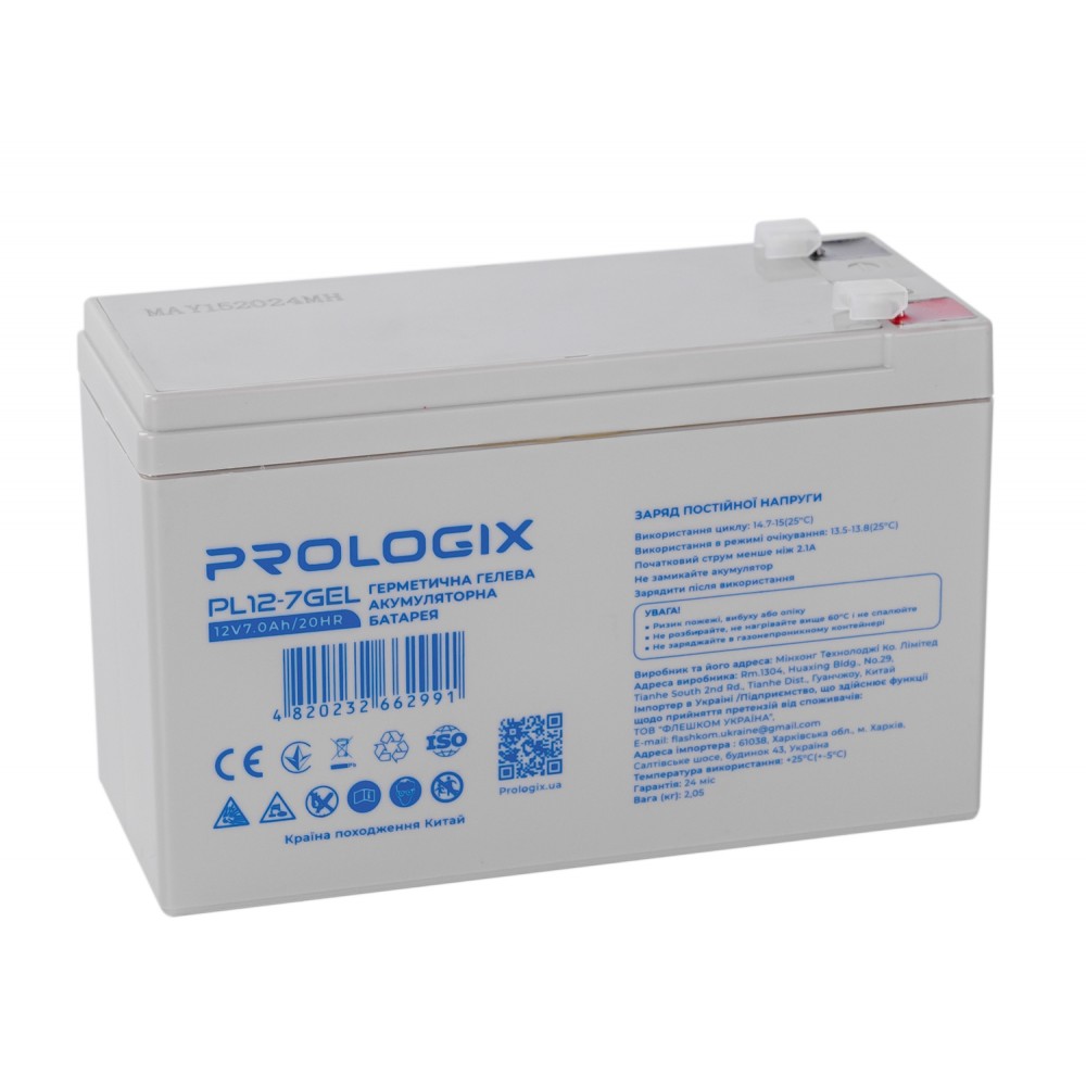 Акумуляторна батарея Prologix 12V 7AH (PL12-7GEL) GEL