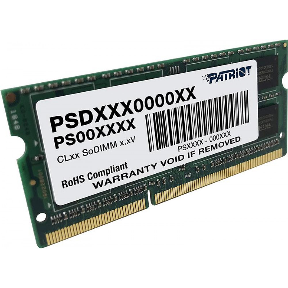 Модуль памяти SO-DIMM 4GB/1333 DDR3 Patriot Signature Line (PSD34G13332S)