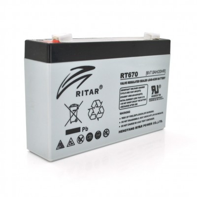 Аккумуляторная батарея Ritar 6V 7AH Gray Case (RT670/18214) AGM