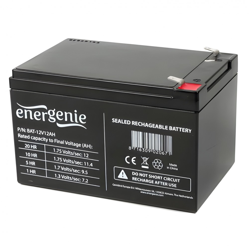 Акумуляторна батарея EnerGenie12V 12AH (BAT-12V12AH) AGM