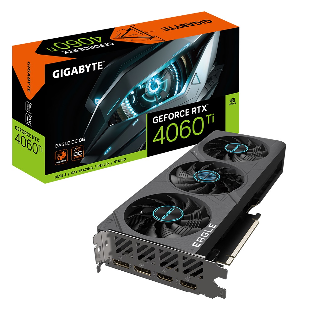 Відеокарта GF RTX 4060 Ti 8GB GDDR6 Eagle OC Gigabyte (GV-N406TEAGLE OC-8GD)