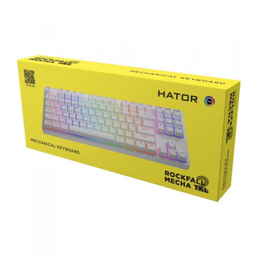 Клавіатура Hator Rockfall 2 Mecha TKL Orange White (HTK-521)