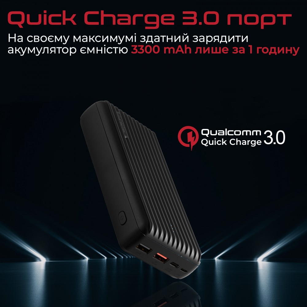 Универсальная мобильная батарея Promate Titan-30 Black 30000mAh