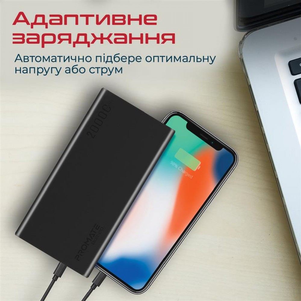 Универсальная мобильная батарея Promate Bolt-20 Black 20000mAh