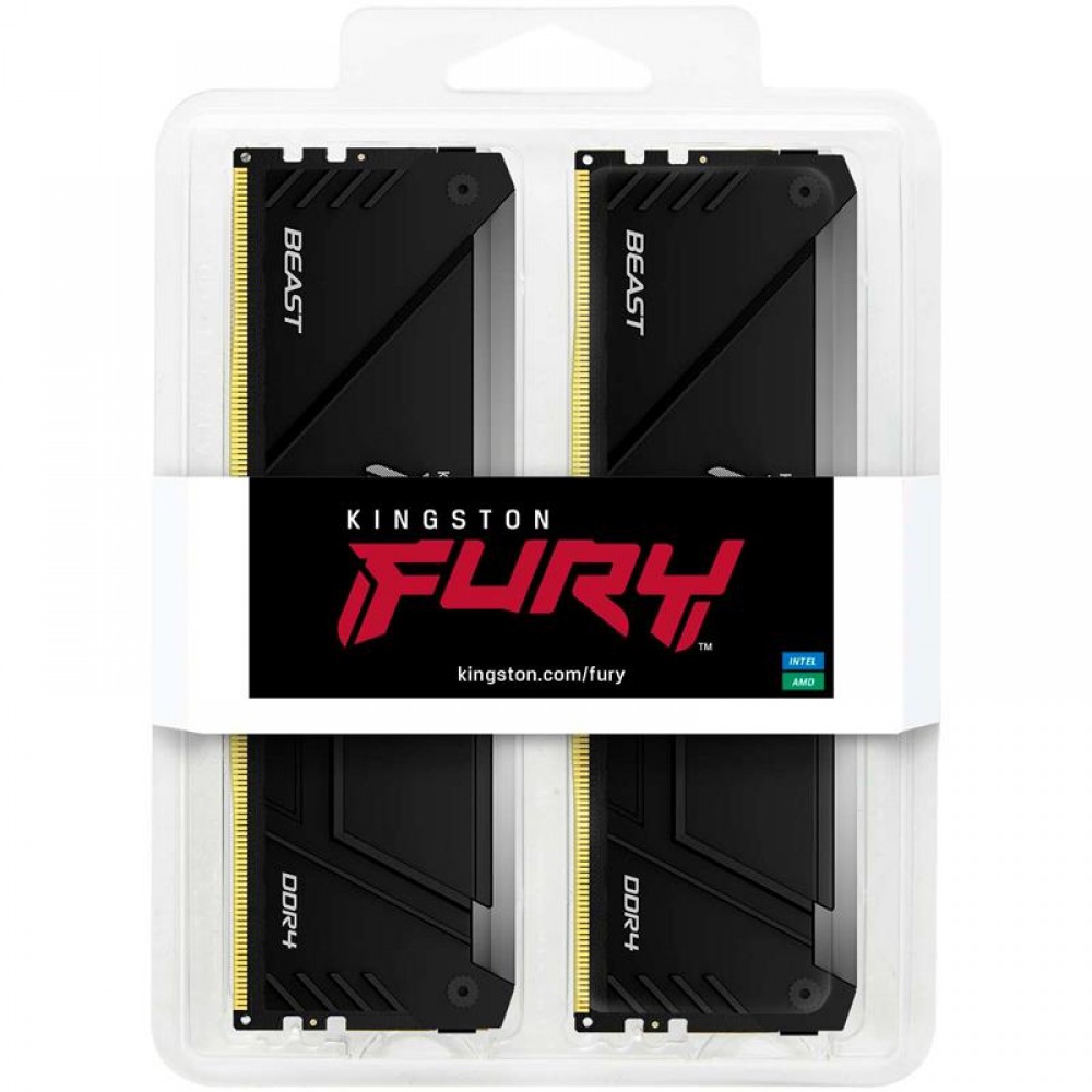 Модуль памяти DDR4 2x16GB/3200 Kingston Fury Beast RGB (KF432C16BB12AK2/32)