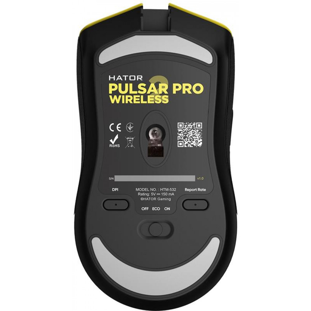 Миша бездротова Hator Pulsar 2 Pro Wireless Yellow (HTM-532)