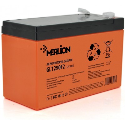 Аккумуляторная батарея Merlion 12V 9AH Orange (GL1290F2GEL/03248) GEL
