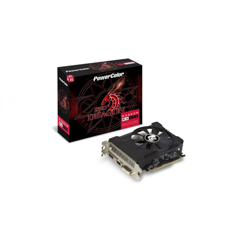 Відеокарта AMD Radeon RX 550 4GB GDDR5 Red Dragon OC V2 PowerColor (AXRX 550 4GBD5-DHV2/OC)