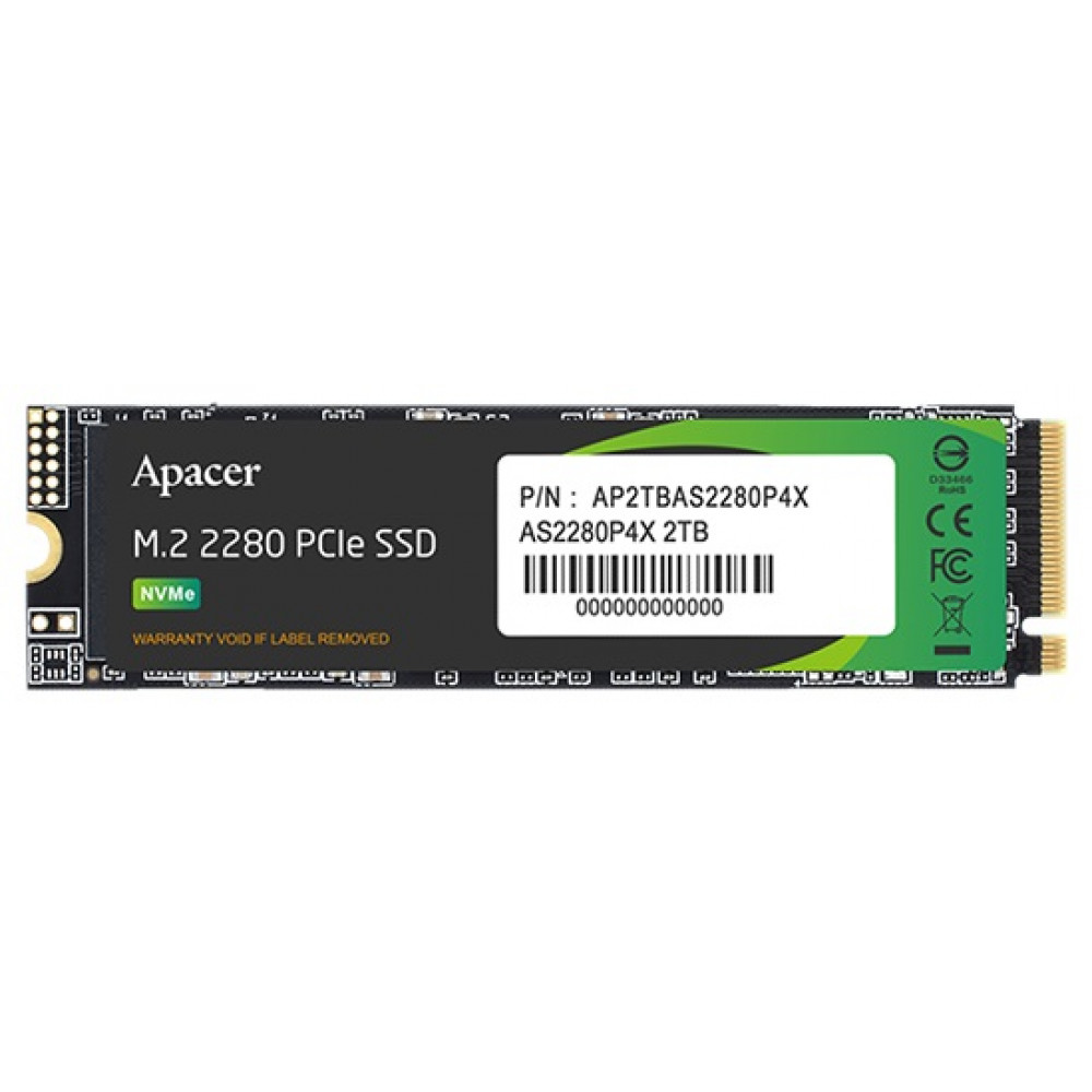 Накопитель SSD 2TB Apacer AS2280P4X M.2 PCIe 3.0 3D TLC (AP2TBAS2280P4X-1)