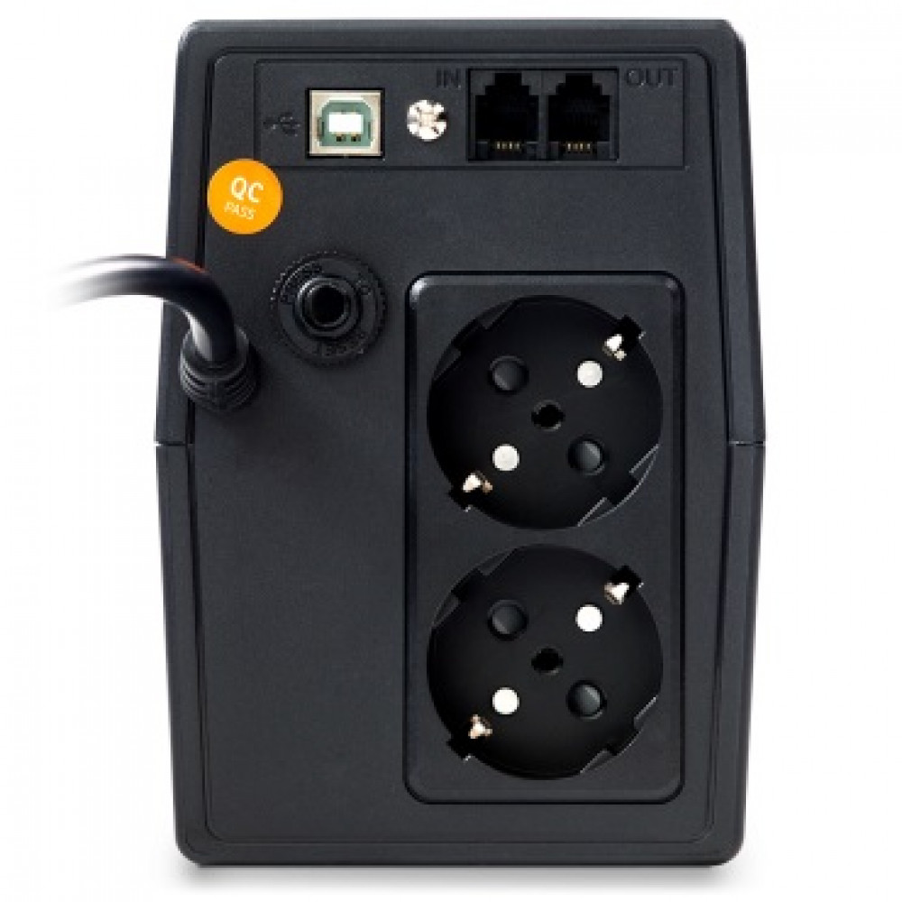 ДБЖ Njoy Horus Plus 800 (PWUP-LI080H1-AZ01B) Lin.int., AVR, 2 x евро, USB, LCD, пластик