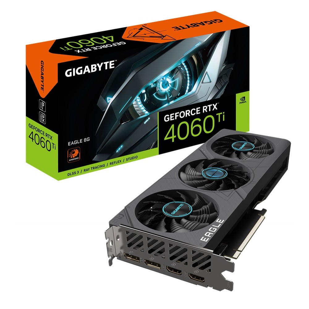 Відеокарта GF RTX 4060 Ti 8GB GDDR6 Eagle Gigabyte (GV-N406TEAGLE-8GD)