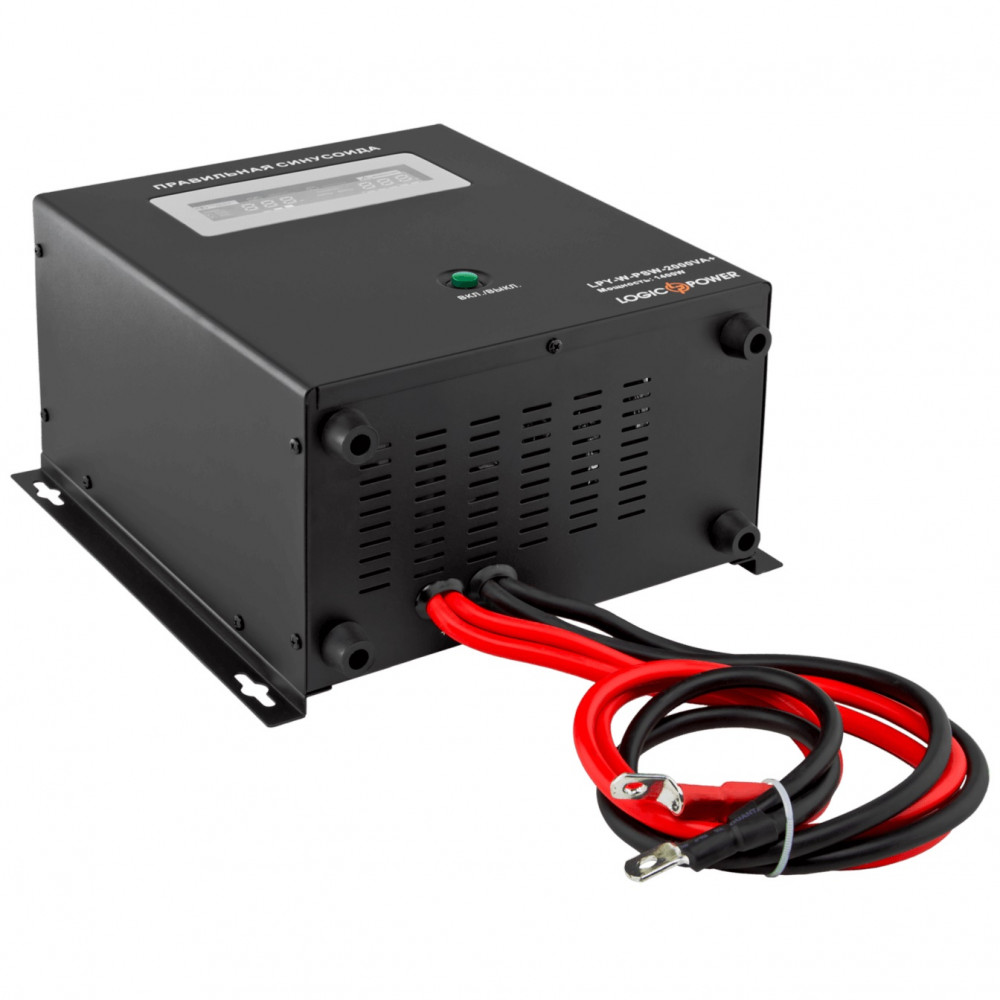 ДБЖ LogicPower LPY-W-PSW-2000VA+ (1400Вт)10A/20A, Lin.int., AVR, 2 х євро, метал, настінний