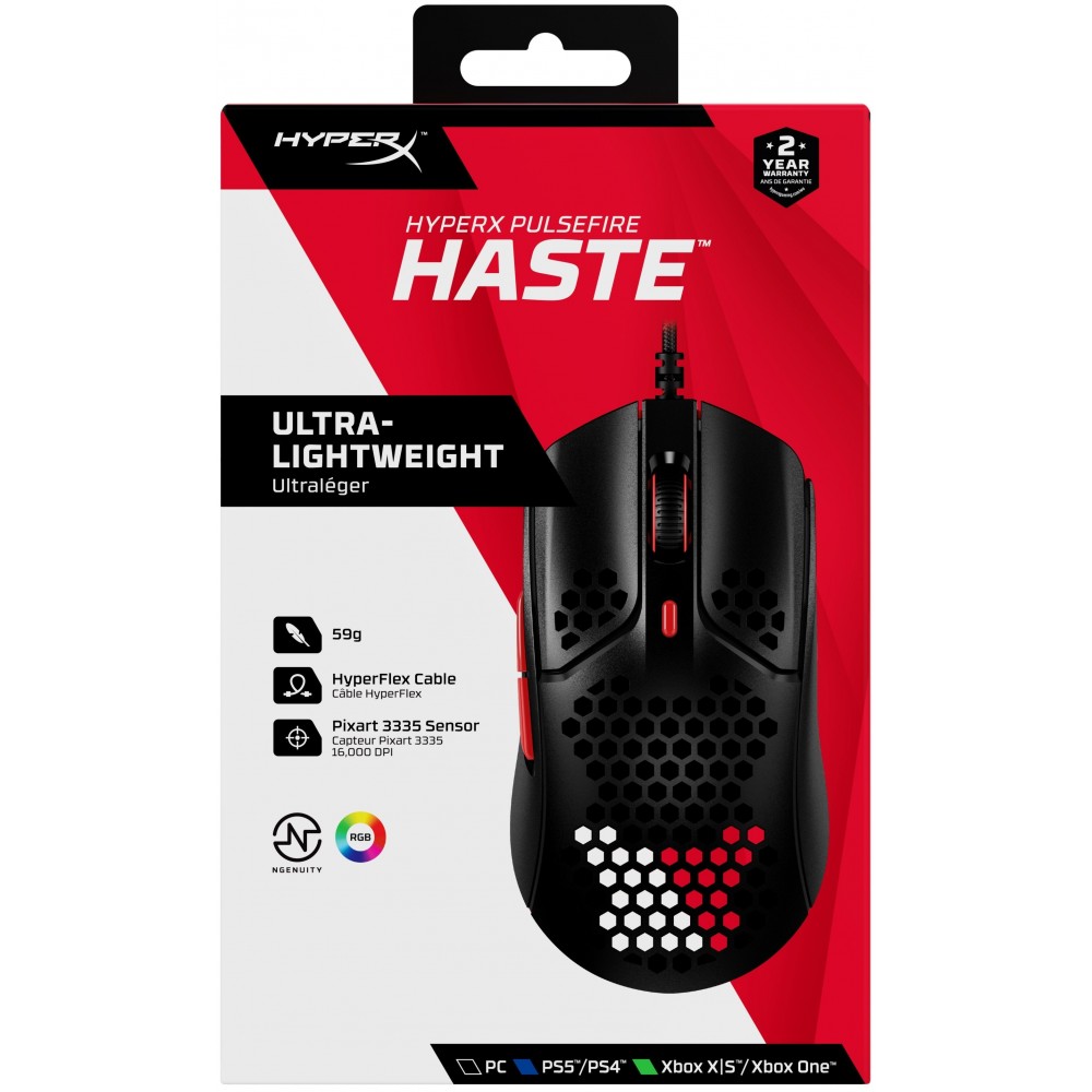 Мышь HyperX Pulsefire Haste Black/Red (4P5E3AA)