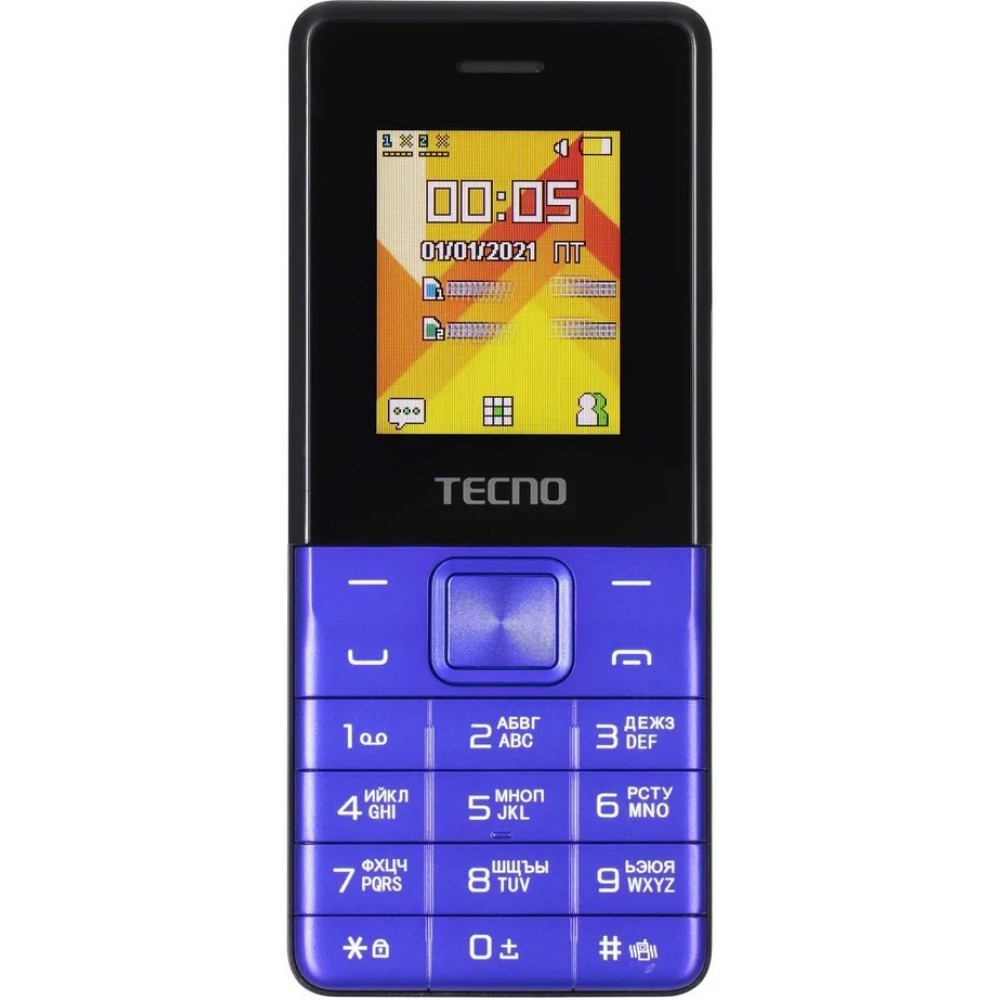 Мобiльний телефон Tecno T301 Dual Sim Blue (4895180778698)