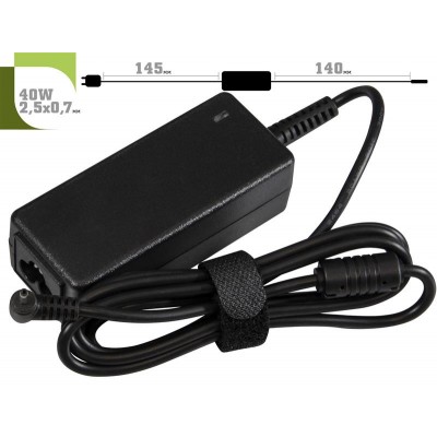 Блок живлення 1StCharger для ноутбука Samsung 12V 40W 3.33A 2.5х0.7мм + каб.живл. (AC1STSA40WB)