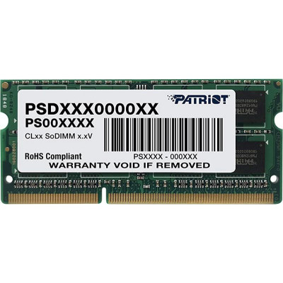 Модуль памяти SO-DIMM 4GB/1333 DDR3 Patriot Signature Line (PSD34G13332S)