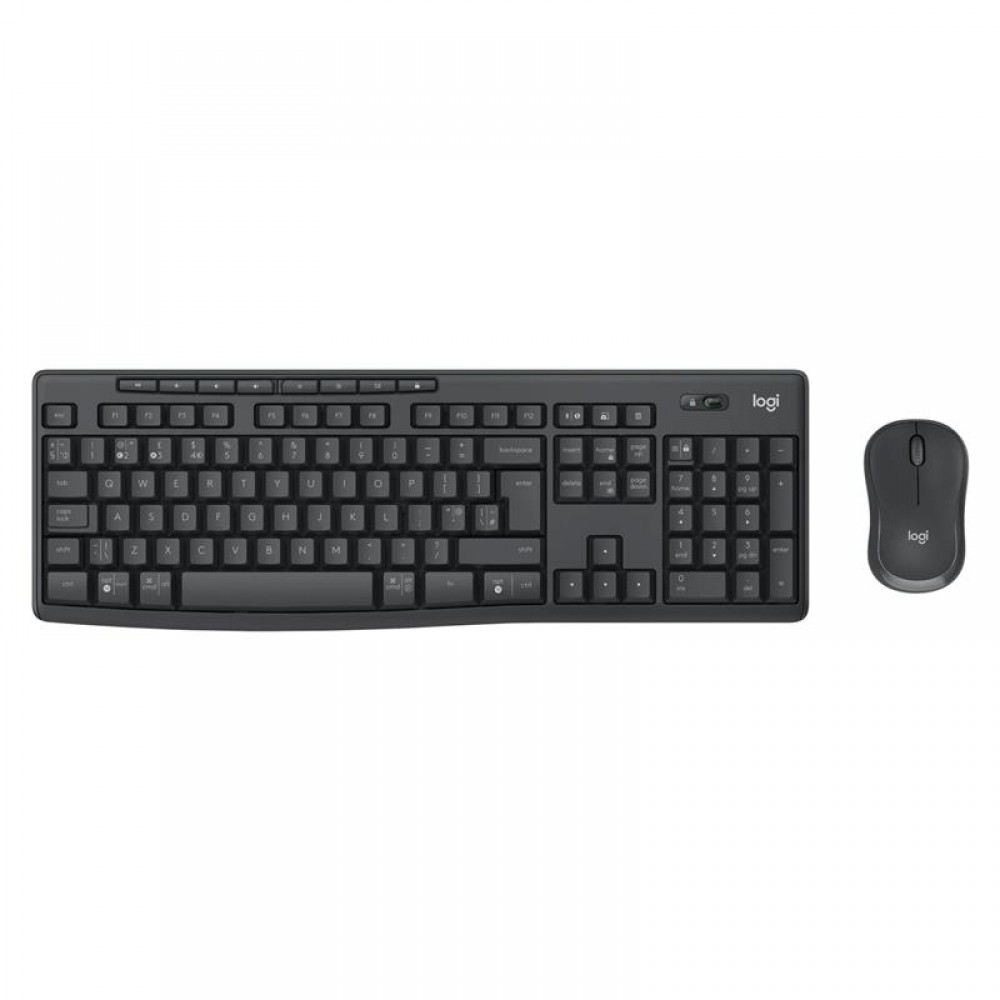 Комплект (клавіатура, мишка) бездротовий Logitech MK370 Black USB (L920-012077)