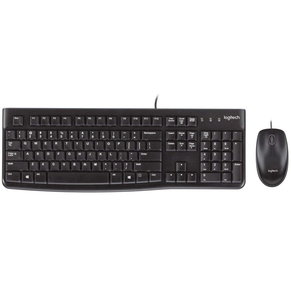 Комплект (клавіатура, мишка) Logitech MK120 Black USB (920-002563)