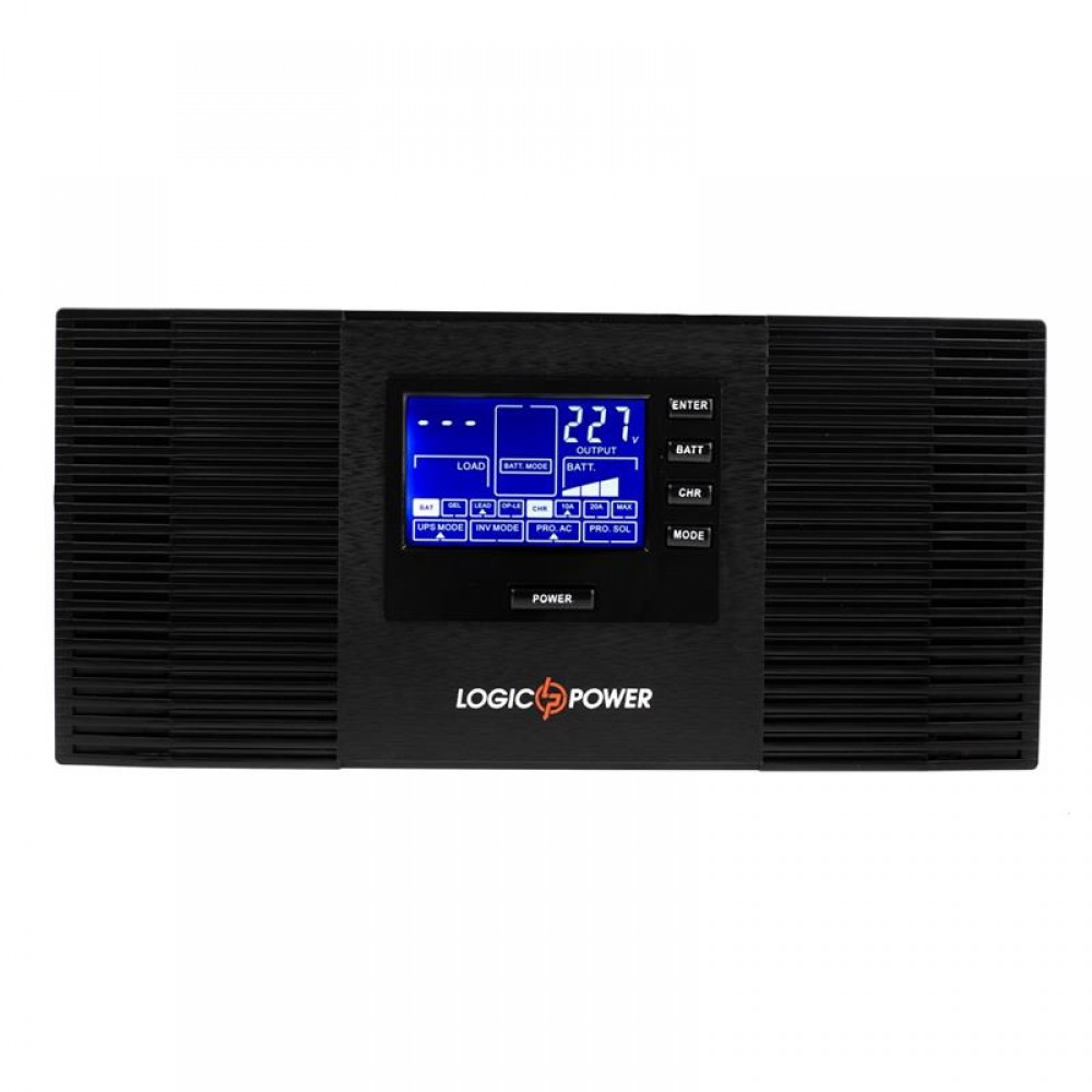 Джерело безперебійного живлення LogicPower LPM-PSW-1500VA (1050 Вт), Lin.int., AVR, 2 x евро, метал