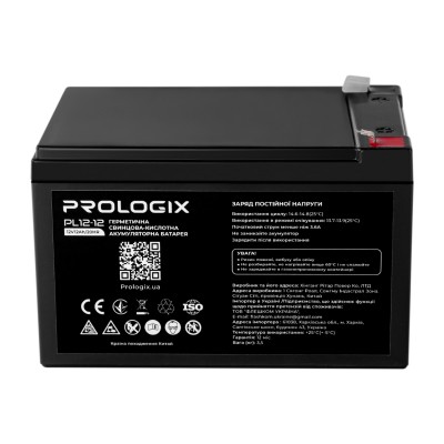 Акумуляторна батарея Prologix 12V 12AH (PL12-12) AGM